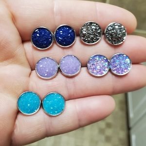 Druzy studs